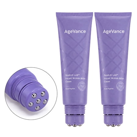 AgeVance Neck Firming Cream with Roller 2 Pack,Neck Creams Tightening Lifting Sagging Skin,Gentle Skincare,Deen Hydration Moisturizing, Minimizes Appearance Smoothing Skin Care Cream 1.76 Fl Oz *2