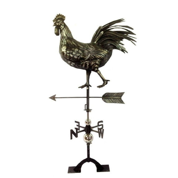 Aged Black Rooster Weathervane by Urban Port