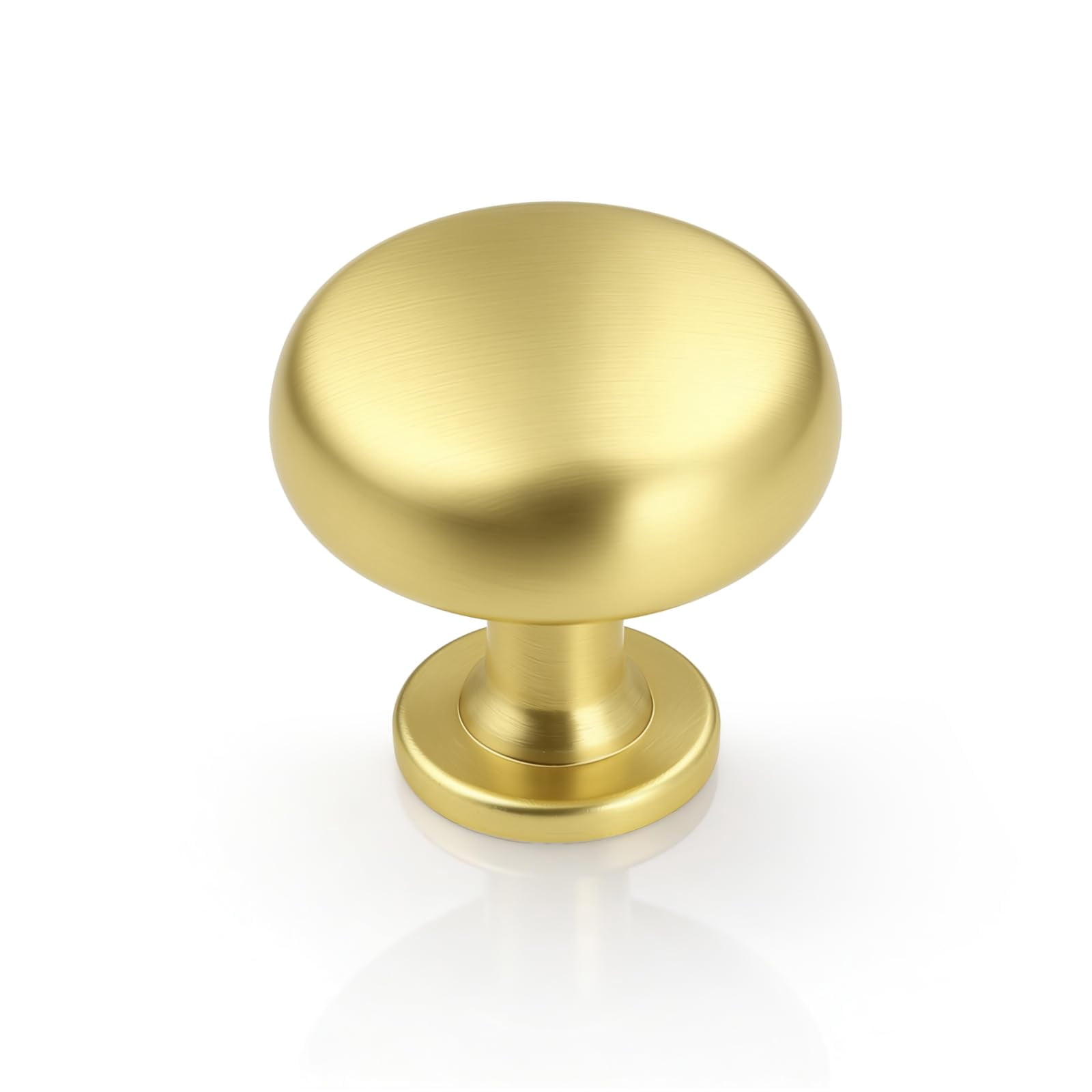Aged Brass Knobs 12 Pack, Solid Warm Gold Cabinet Knobs, Antique Brass Drawer Knobs, Champagne Bronze Kitchen Cabinet Hardware,Diameter 1-1/5"