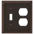 Aged Bronze 54TDVB Single Duplex Cast Metal Wallplate