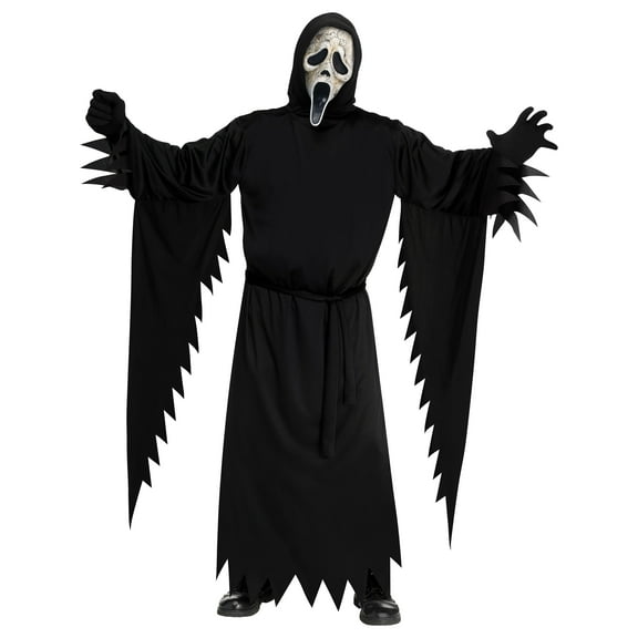Aged Ghost Face Halloween Costume for Adults, Mens One Size Fit, by Fun World