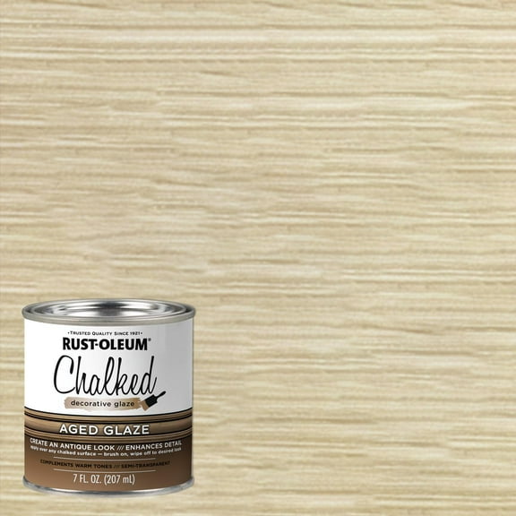 4 Pack, Aged Glaze, Rust-Oleum Specialty Chalked Matte Paint - 349608, 1/2 Pint