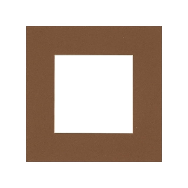Aged Oak Acid Free 16x20 Picture Frame Mats with White Core Bevel Cut for 12x16 Pictures - Fits