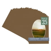 Aged Oak Brown Picture Frame Mat for 8x11 Frames - Oval Opening for 6x9 Photos - 25 Mats