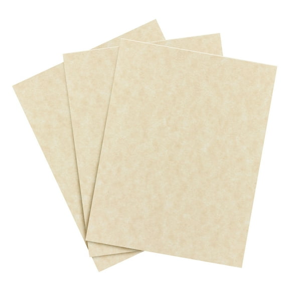 Aged Parchment Cardstock – Great for Certificates, Menus and Wedding Invitations | Medium Weight 65lb Cover (176gsm) | 8.5 x 11” | 50 Sheets per Pack