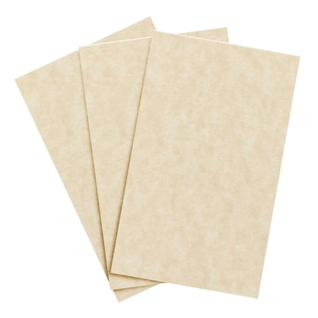 Aged Parchment Paper – Great for Certificates, Menus and Wedding Invitations | 24lb Bond / 60lb Text / 90GSM | 8.5" x 14" (Legal Size) Paper for Writing, Copy, Printing | 100 Sheets per Pack