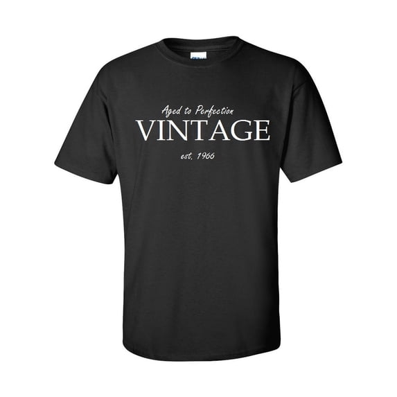 Perfection Commercial Aged Perfection Vintage EST 1966 Birthday Gift T-Shirt - Walmart.com