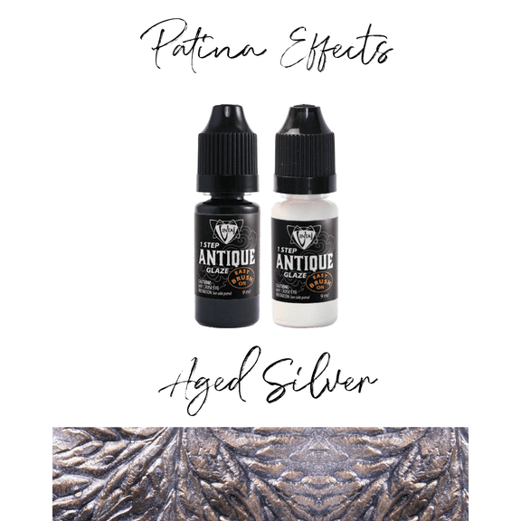 Aged Silver Patina Effects Kit (2 pcs), Antique Glaze, Jewelry Craft, Multi-surface