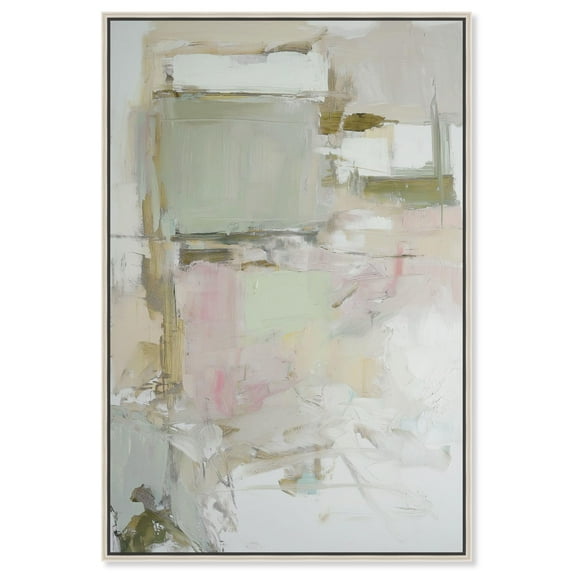 Aged Terracotta Canvas Colorful Abstracts by Art Remedy, Silver Frame, 24" x 36"