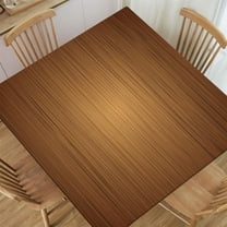 Aged Wooden Planks Texture Vertically Striped Fitted Square Table Covers Elastic Tablecloth Washable Waterproof or Outdoor Patio Party Dining, Fitted for 34"x34" Table Deaign2537