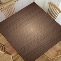 Aged Wooden Planks Texture Vertically Striped Fitted Square Table Covers Elastic Tablecloth Washable Waterproof or Outdoor Patio Party Dining, Fitted for 34"x34" Table Deaign2567