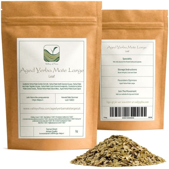 Aged Yerba Mate Large Cut Loose Leaf South American Herbal Tea - 100g
