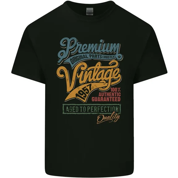Aged to Perfection 69th Birthday 1957 Retro Vintage Cotton Shirt,for unisex up to 5XL