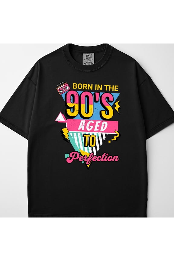 Aged to Perfection Birthday Shirt Born in the 90s Retro Tee Milestone Birthday Gift
