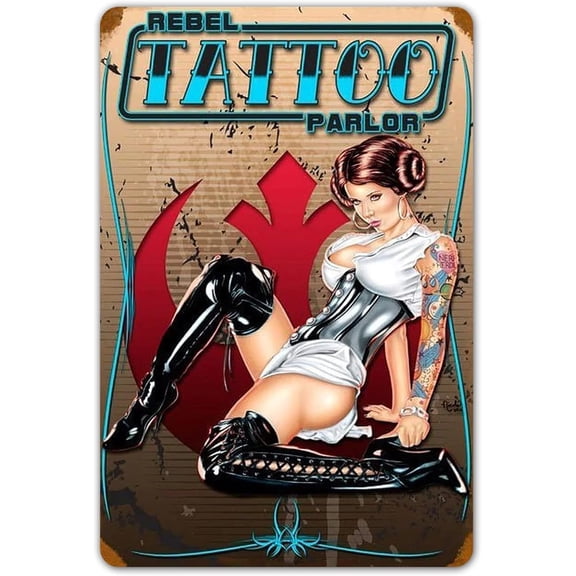 Agedsign Retro Tattoo Parlor Vintage Metal Tin Signs 8 x 12 inches Plaque Poster for Room Home Tavern Indoor Bar Shop Wall Decor Decorations