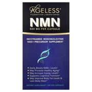 Ageless Foundation Laboratories NMN, 500 mg, 90 Veg Capsules
