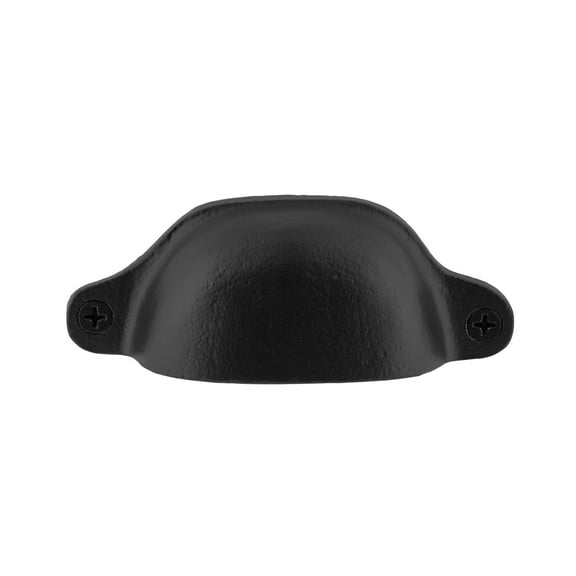 Ageless Iron 600931 Rustic Farmhouse Black Cast Iron 3" Center To Center Cabinet Cup Pull