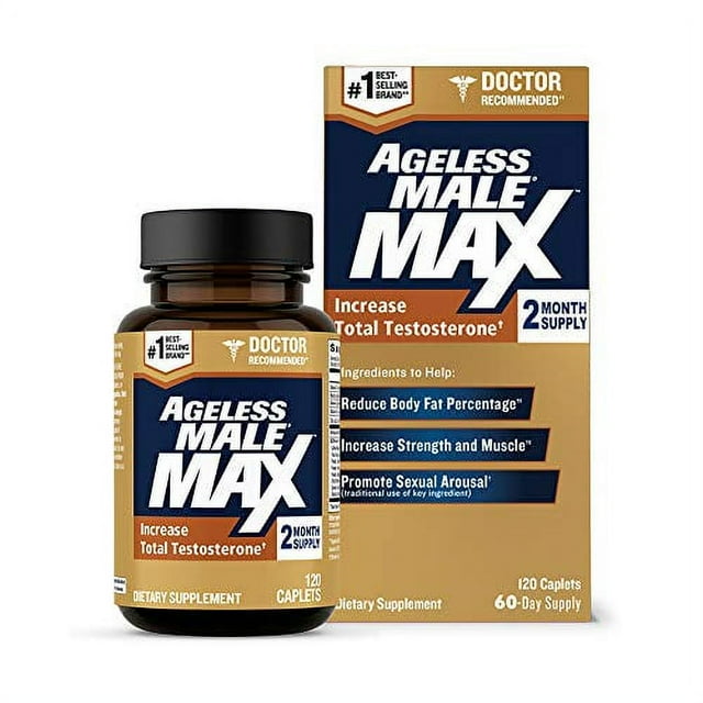 Ageless Male Max Total Testosterone Booster for Men and Nitric Oxide