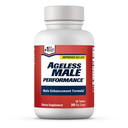 Ageless Male Performance Nitric Oxide Booster for Men - Promote Blood Circulation, Arousal, Energy Production, Drive, Stamina, Health Supplement, 60 Ct