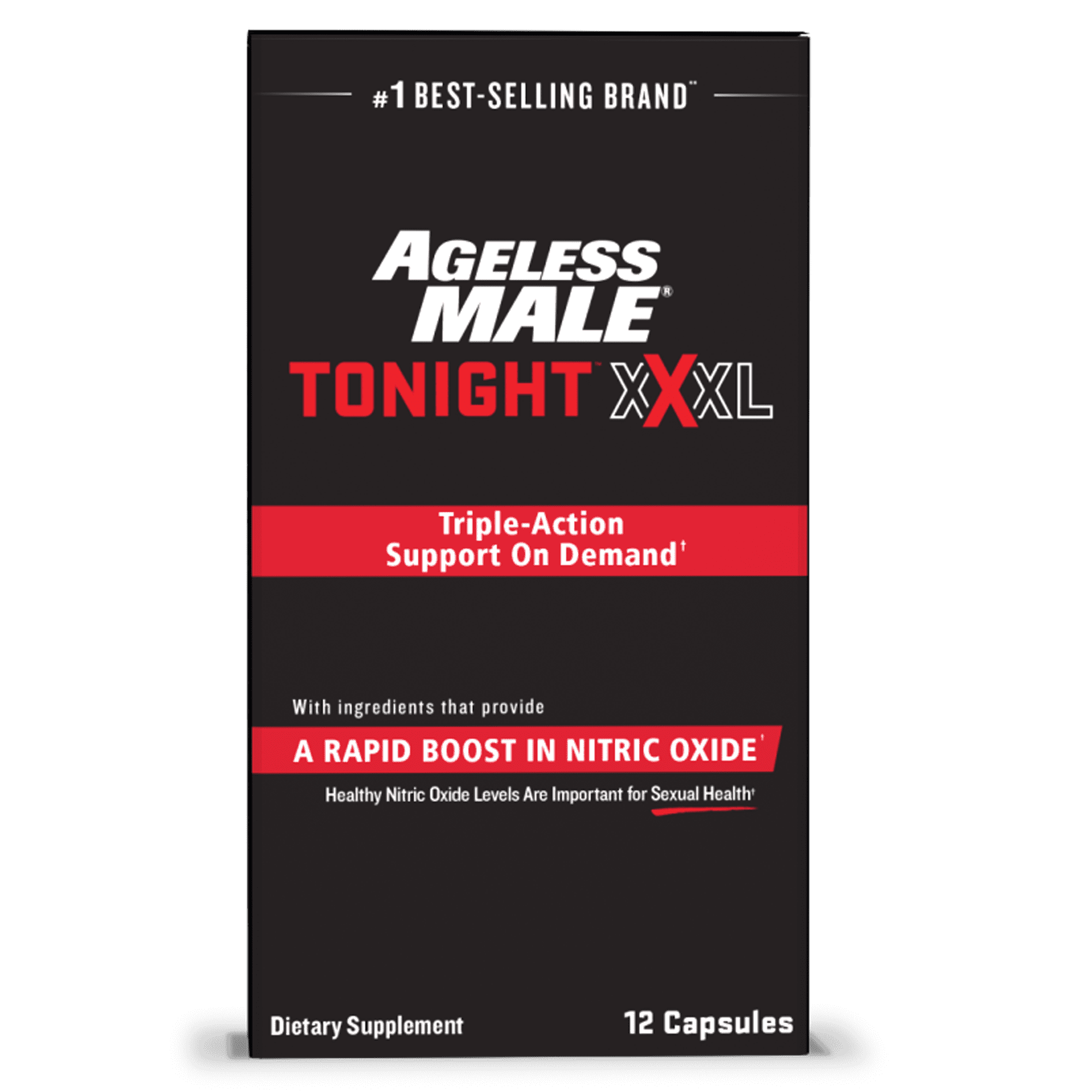 Ageless Male Tonight XXXL Nitric Oxide Booster Supplement, 12 Capsules