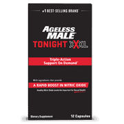 Ageless Male Tonight L Nitric Oxide Booster Supplement, Male Performance Enhancers, 12 Capsules