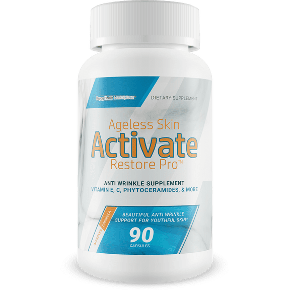 Ageless Skin Activate Restore Pro - Our Best Anti Aging Supplement - Ageless Brain & Body Reactivate Anti Aging Pills - Anti Ageing Re Activate Capsules - Anti Age Youth Reactivate Skin Supplement