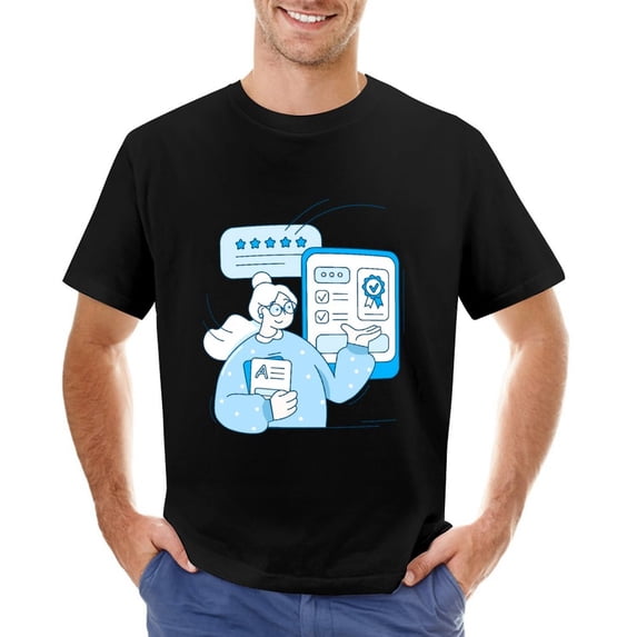 Agency Vintage T-shirt Mens Cotton Classic Crewneck Short Sleeve Tees Unisex Black L