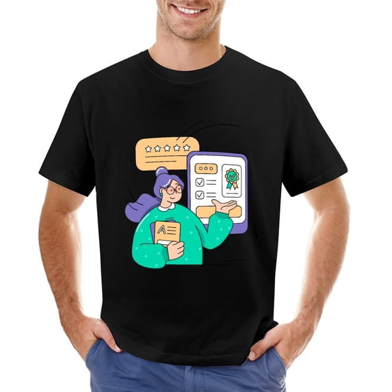 Agency Vintage T-shirt Mens Cotton Classic Crewneck Short Sleeve Tees Unisex Black XL