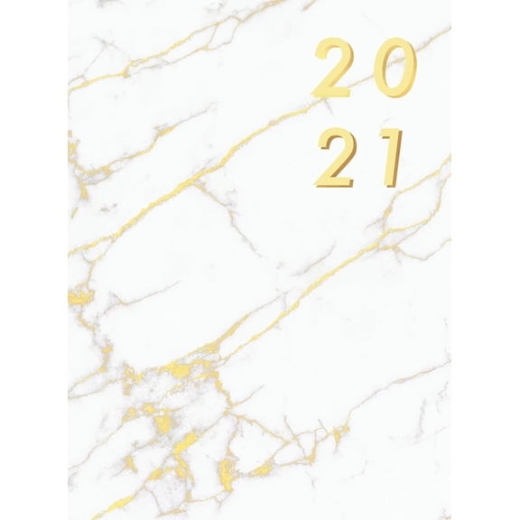 Agenda 2021 italiano: Copertina rigida, Agenda settimanale 2021, Agenda annuale, mensile e settimanale, marmo, (Hardcover)