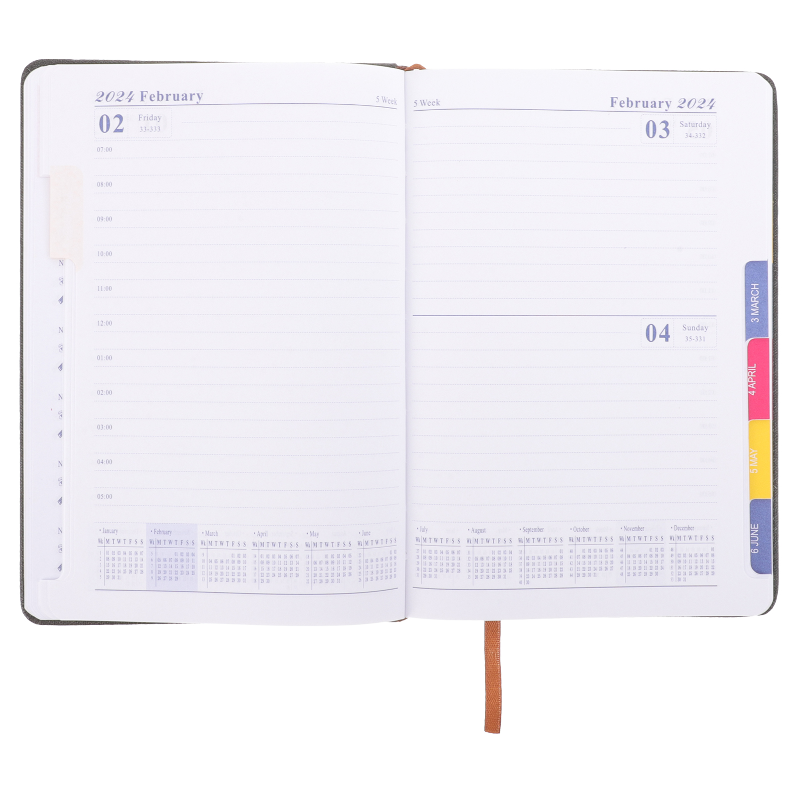 Agenda Book Spiral Calendar Planner Students Notebook Hard Surface Pads