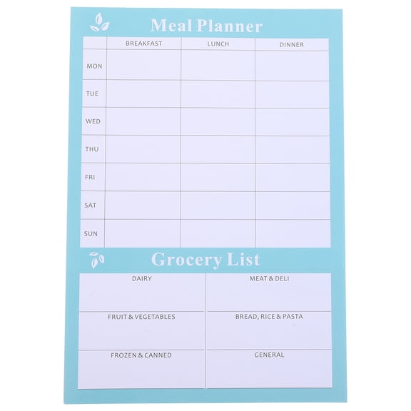 Agenda Food Healthy Eating Planner Shopping 25.3X17.8CM Blue