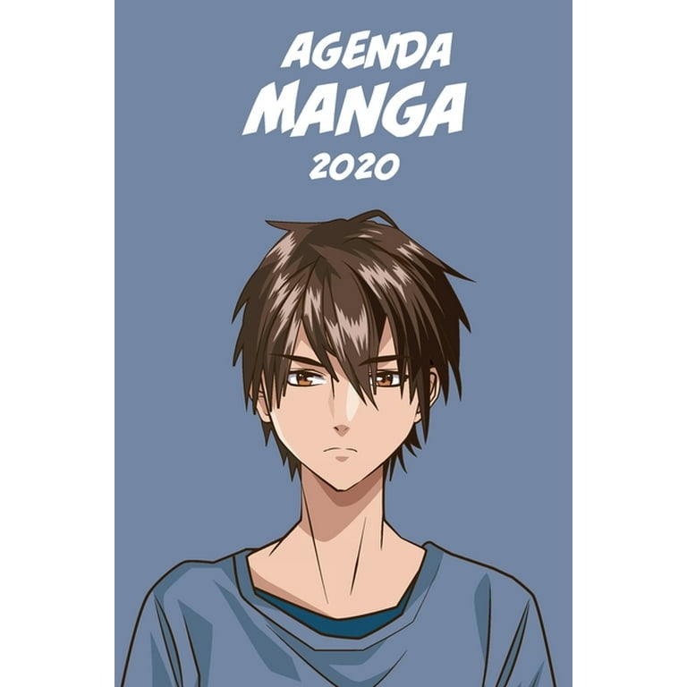 Agenda Manga 2020 [hebdomadaire] [6x9] : Agenda Anime Manga Calendrier  Organisateur pour la productivité et l'emploi du temps, garcon yeux marrons  fond bleu (Paperback) 