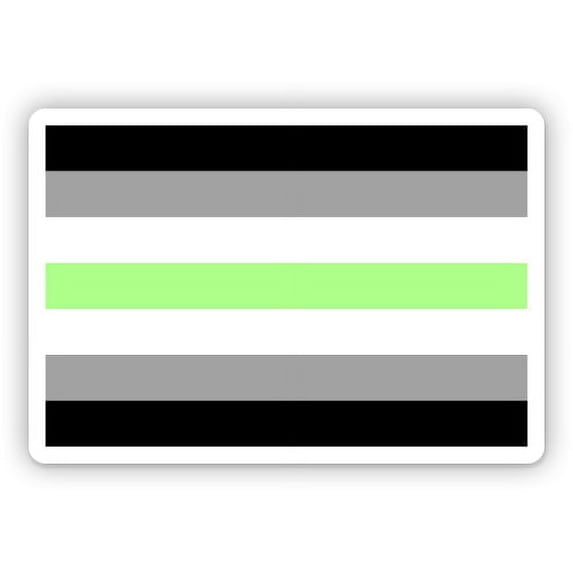 Agender Flag Pride - 12" Vinyl Sticker Waterproof Decal