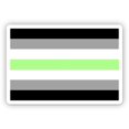thumbnail image 1 of Agender Flag Pride - 8" Vinyl Sticker - For Car Laptop I-Pad - Waterproof Decal, 1 of 1