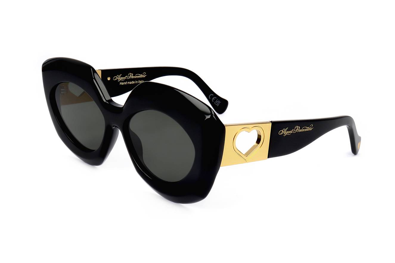 Lunettes De Soleil Agent Provocateur EDENA BLACK - Monture Noire, Verres PRU BLACK - Taille 57/16/145 - Neuves Avec étiquettes
