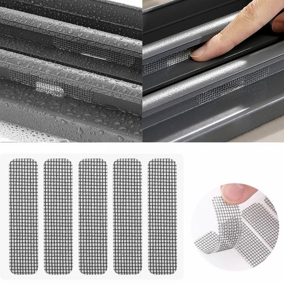Product Agent Self- Window Screen Patch for Instant Holes and Tears on Screens Doors RVs and Mesh Net, 6.2 cm×9 cm, Black