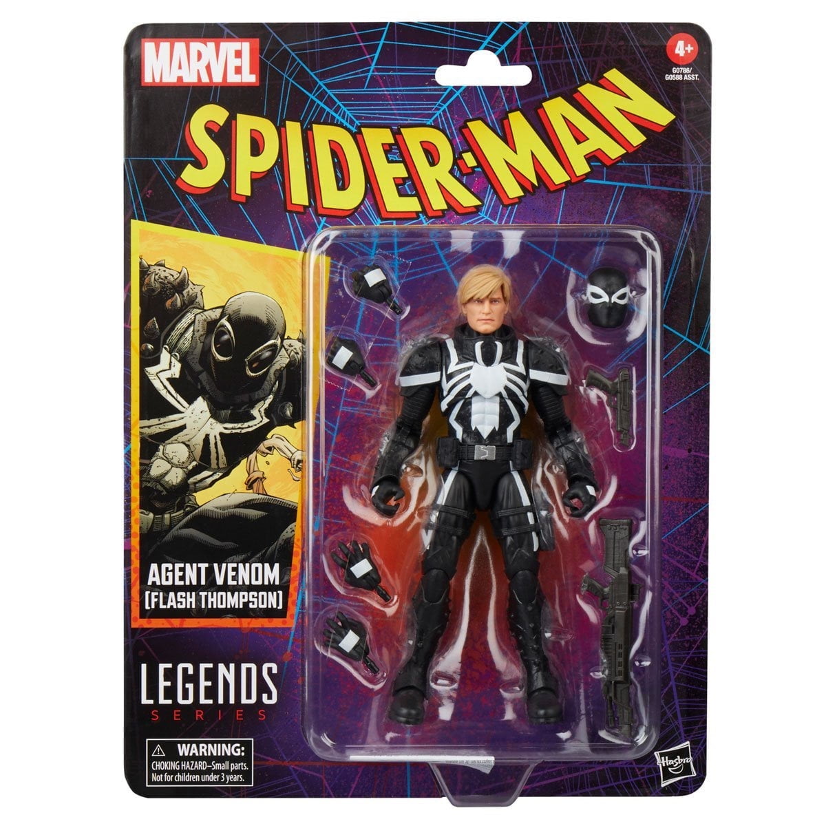 Agent Venom Flash Thompson Marvel Legends Series Spider-Man - Collectible 6 Inch Action Figure