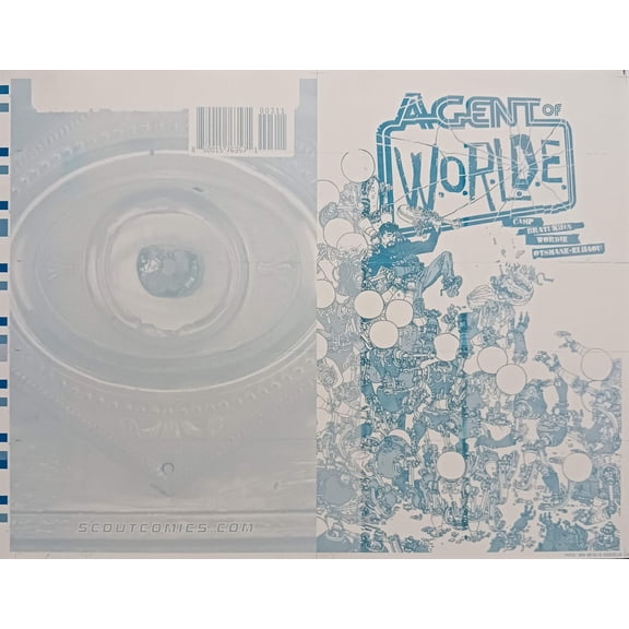 Agent of W.O.R.L.D.E #3 - Cover - Cyan - Comic Printer Plate - PRESSWORKS - Filya Bratukhin