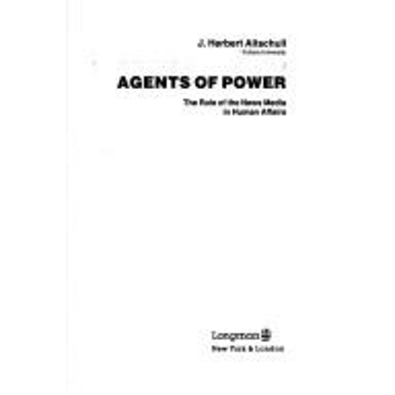 Pre-Owned Agents of Power (Hardcover) 9780582284173