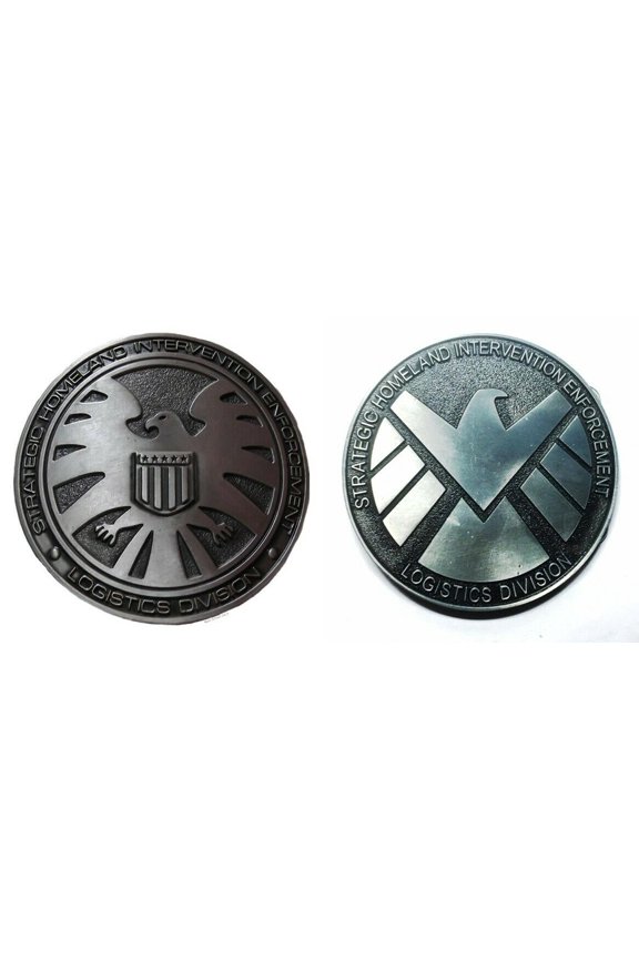 Agents of Shield Logos Enamel Metal Belt Buckle Set of 2