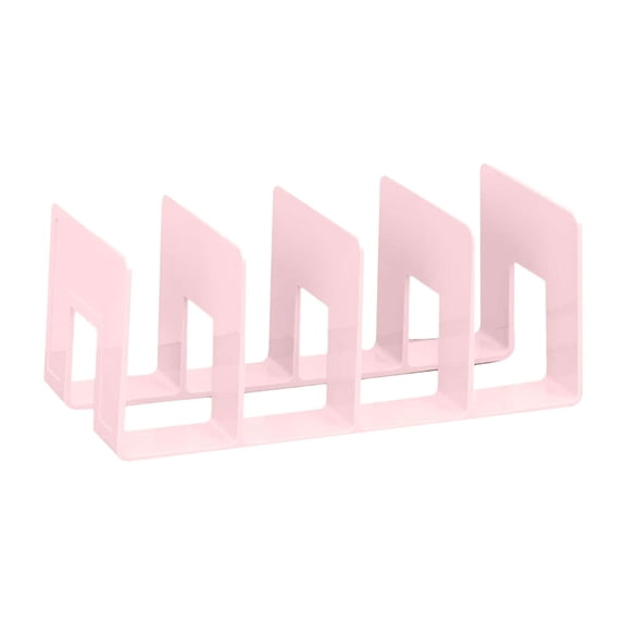 Ageoie Book Organizer, File Organizer Bookshelf Divider, for Book, Envelopes, Mail, Document, Notebook, Binder, Clutch Divider, Pink