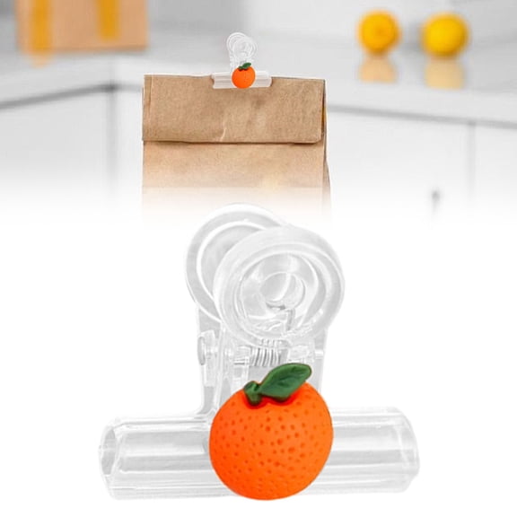 Ageoie Cute Chip Bag Clips Sealing Clips for Snack Bags Carrot, Pumpkin, Sunflower, And Succulent Designs, Food Sealing Kitchen Chip Clips for Household Storage And Office Organization, Orange