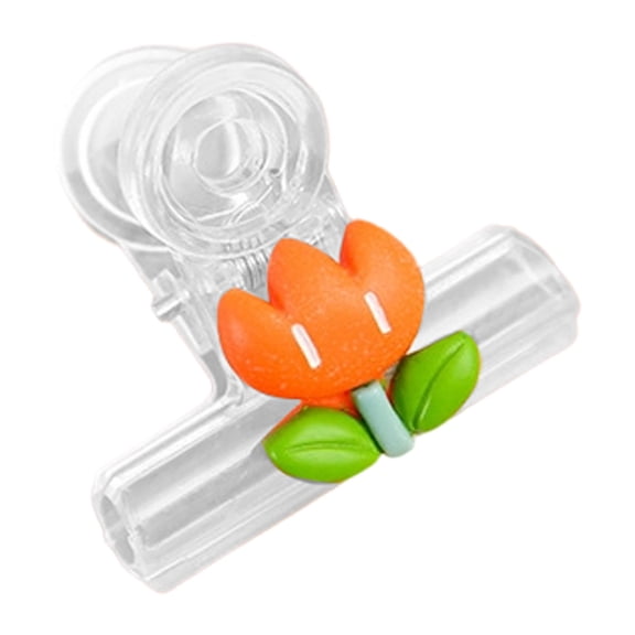 Ageoie Cute Chip Bag Clips Sealing Clips for Snack Bags Carrot, Pumpkin, Sunflower, And Succulent Designs, Food Sealing Kitchen Chip Clips for Household Storage And Office Organization, Orange 1