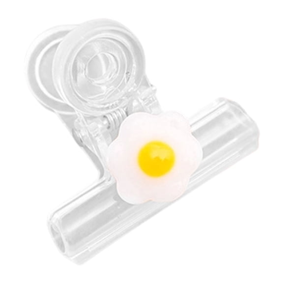 Ageoie Cute Chip Bag Clips Sealing Clips for Snack Bags Carrot, Pumpkin, Sunflower, And Succulent Designs, Food Sealing Kitchen Chip Clips for Household Storage And Office Organization, White