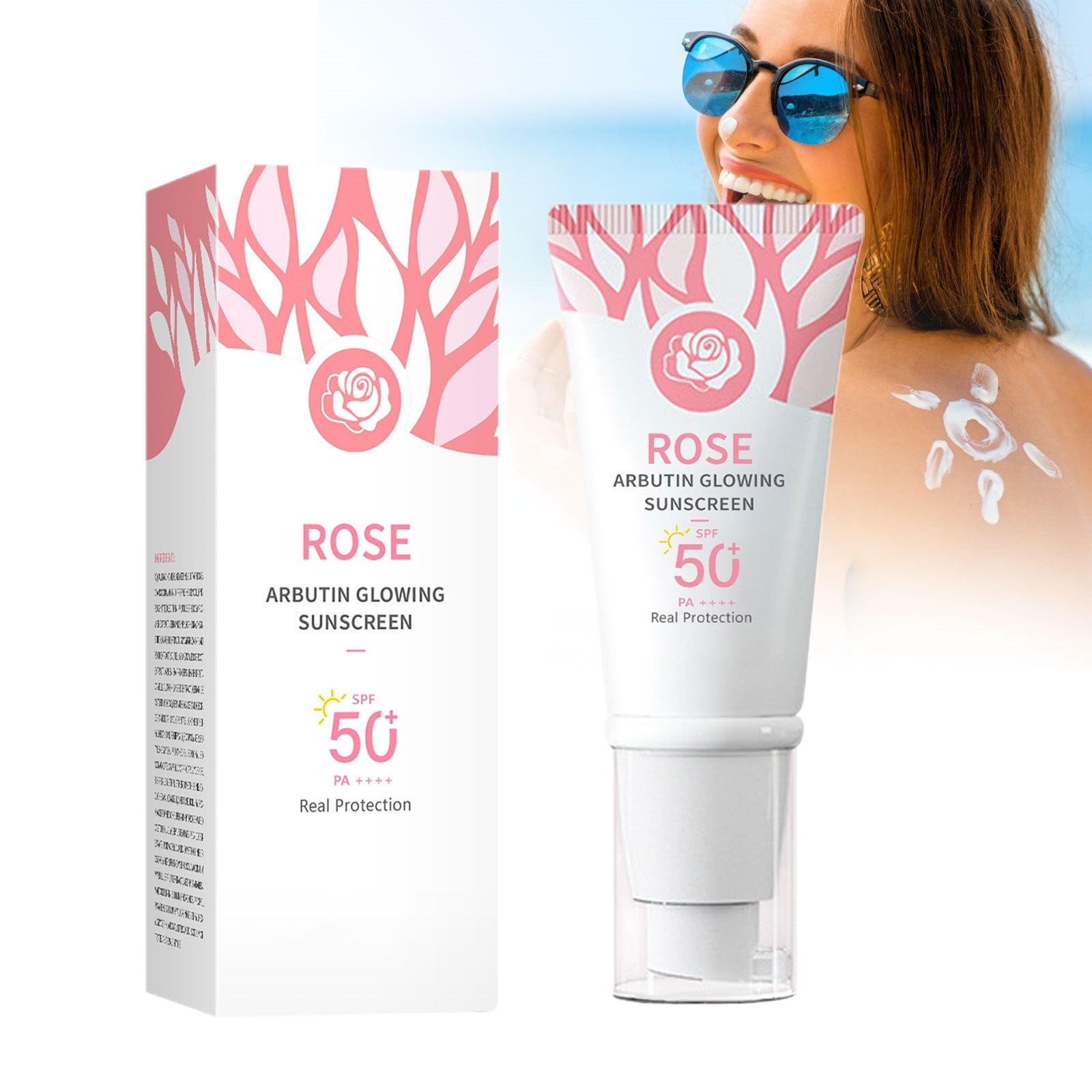 Ageoie Fruit Glycoside Sunscreen Super Sale! Pink Tinted for Face 50