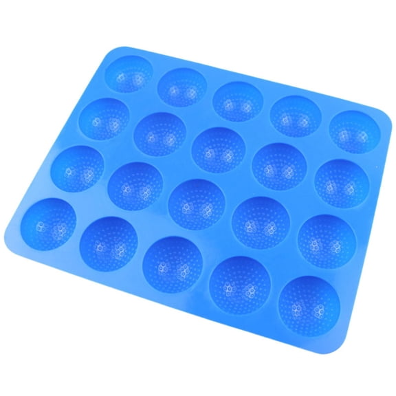 Ageoie Golf Ball Cake Molds, Silicone 40-Cavity Mold for Cake Decorations, Hot Chocolate Bomb, Pudding Molds (1 Count), Blue