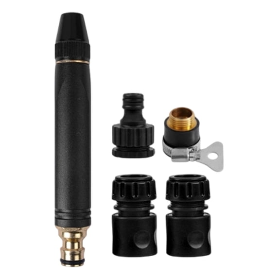 Ageoie High Pressure Car Wash Nozzle 2026 Upgraded Home High-Pressure Car Wash Water Gun with 4 Connectors Adjustable Spray Patterns for Watering Plants , Vegetables , Car Washing