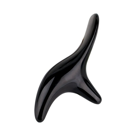 Ageoie Massager Tools Portable,Trigger Point Massage Relieve Shoulder Pain Full Body Foot Stick Hook Back Spa Face Gua Sha Therapy,Black