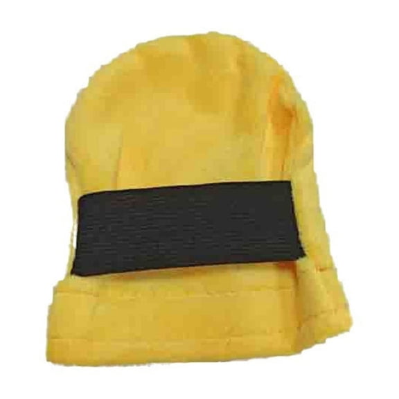 All Ages Portable Sand Remover Mitt, 5 X 4 Inch Soft Plush Beach Sand Cleaner, Gentle Sand Removal Tool for Skin and Surf Gear, Yellow Single Pack for Summer Pool and Outdoor