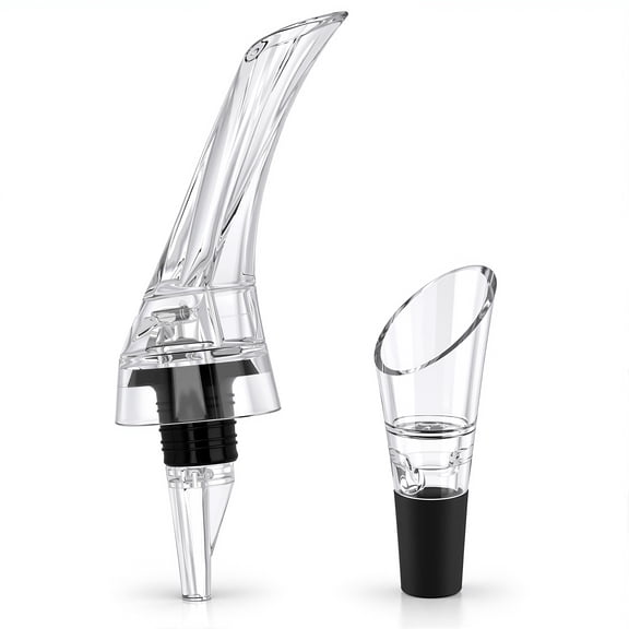 Agesis Wine Aerator Pourer 2 Pack, Wine Decanter Pourer Spout, No-Drip Dripless Design, Enhanced Flavor & Aroma Wine Accessories Gift for Wine Lovers